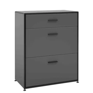 BOSSE SOLUTIONS Highboard | Basaltgrau | 3 Schubladen | Black Edition