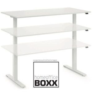 FM Homeoffice BOXX 1.0 - EASY GO weiß - elektrisch höhenverstellbarer Schreib...4260672334940