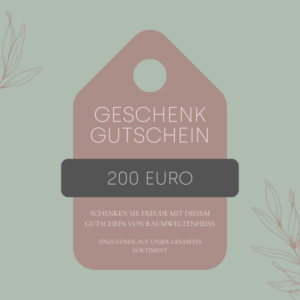 Geschenkgutschein 200 Euro raumweltenheiss