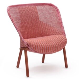 HAWORTH Cardigan Lounge | Sessel | Stoff rot | Gestell rostrot