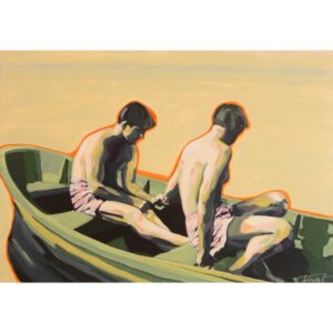 Leinwanddruck 2 Men in a Boat | Hélène Lindqvist | 3 Größen wählbar | Büro Wa...