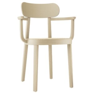 THONET 118 F Holzstuhl mit Armlehnen | Rohrgeflecht-Sitz | Buche gebeizt aufg...4066962000300