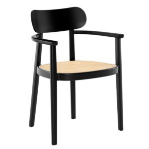 THONET 118 FV Holzstuhl mit Armlehnen | Rohrgeflecht-Sitz | Buche gebeizt sch...4066962000256