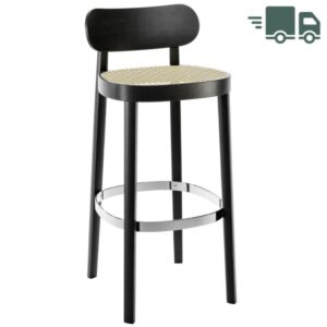 THONET 118 H Barhocker | Sitz-Rohrgeflecht | Buche gebeizt schwarz4066962000379