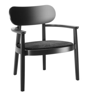 THONET 119 SPF Holzstuhl schwarz mit Armlehnen | Polstersitz | Konfigurator4066962005961