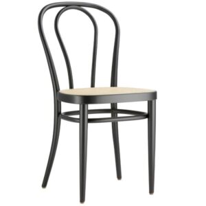 THONET 218 Bugholzstuhl Bistrostuhl | Rohrgeflecht-Sitz | Buche schwarz gebeizt4066962004841