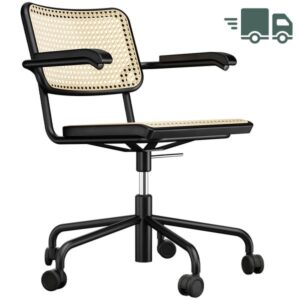 THONET Drehsessel S 64 VDR Atelier | Rohrgeflecht-Sitz mit Armlehnen | Fußkre...4066962008139