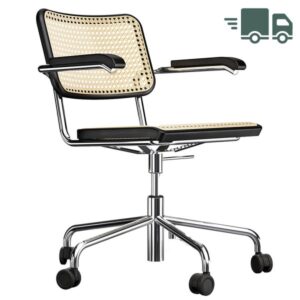 THONET Drehsessel S 64 VDR Atelier mit Armlehnen | Rohrgeflecht-Sitz | Gestel...4066962008122