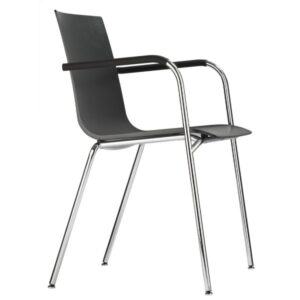 THONET S 160 F Konferenzstuhl mit Armlehnen | Gestell chrom | Konfigurator