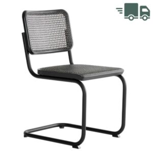 THONET S 32 V Dark Melange schwarz | Stahlrohr-Freischwinger | Gestell schwarz4066962015885