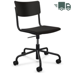 THONET S 43 DR | Drehsessel | Buche schwarz gebeizt | Rollen und Gestell schwarz4066962005244