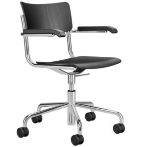 THONET S 43 FDR | Buche schwarz gebeizt | Drehsessel mit Armlehnen | Gestell ...4066962020582