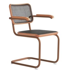 THONET S 64 V Dark Melange altrosa | Stahlrohr-Freischwinger mit Armlehnen | ...4066962003257