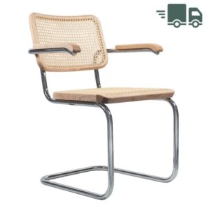 THONET S 64 V | Esche Pure Materials | Stahlrohr-Freischwinger mit Armlehnen ...4066962004339