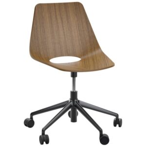 THONET S 661 DR Formholz-Stuhl | Edelholz Nussbaum | Gestell schwarz matt