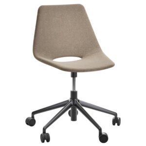 THONET S 661 PVDR Formholz-Stuhl | vollgepolstert | Fußkreuz schwarz mit Rollen