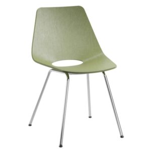 THONET S 661 Stahlrohrstuhl | Buche olivgrün | Gestell chrom4066962006104