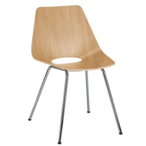 THONET S 661 Stahlrohrstuhl | Edelholz Eiche | Gestell chrom4066962006128