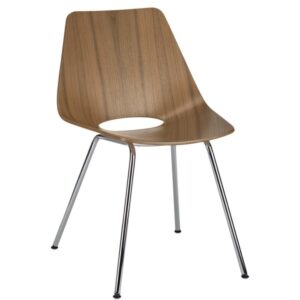 THONET S 661 Stahlrohrstuhl | Edelholz Nussbaum | Gestell chrom4066962006111