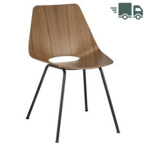 THONET S 661 Stahlrohrstuhl | Edelholz Nussbaum | Gestell schwarz4066962006180