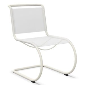 THONET Stahlrohr-Freischwinger S 533 N Outdoor | Netzbespannung und Gestell weiß4066962008245