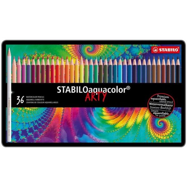 STABILO Aquarellstifte STABILO aquacolor Aquarell-Farbstift - 36er Metalletui