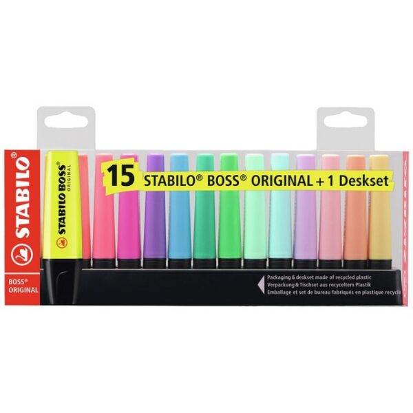 STABILO Permanentmarker STABILO Textmarker BOSS® ORIGINAL 7015-01-5 Verschiedenfarbig sortiert