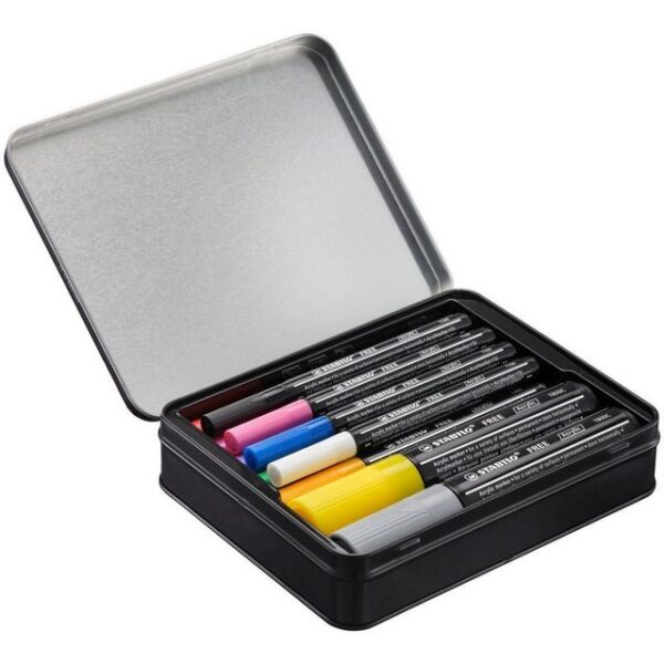 STABILO Lackmarker STABILO FREE Acrylic Starter Set Acrylmarker - 11er Pack