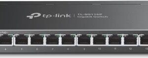 TP-Link TL-SG116P V1 - Switch - unmanaged - 16 x 10/100/1000 (PoE+) - Desktop - PoE+ (120 W) (TL-SG116P)