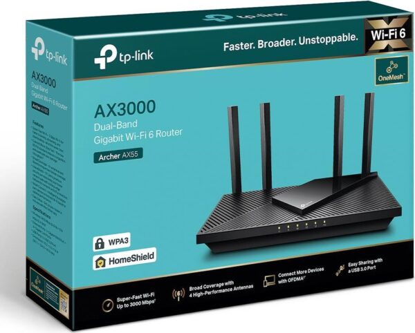 TP-LINK Archer AX55 WLAN-Router Gigabit Ethernet Dual-Band (2