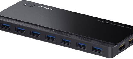 TP-LINK UH720 7+2 Port USB 3.2 Gen 1-Hub (USB 3.0) mit Schnellladeport Schwarz