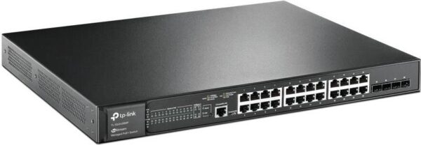 TP-Link JetStream TL-SG3428MP - Switch - managed - 24 x 10/100/1000 (PoE+) + 4 x Gigabit SFP - an Rack montierbar - PoE+ (384 W)