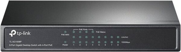 tp-link 8-Port Gigabit Desktop Switch mit 4-Port PoE+ Netzwerk-Switch