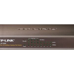 tp-link TP-LINK 8-Port 10/100 Mbps Desktop Switch with 4-Port PoE 57 W PoE Pow Netzwerk-Switch