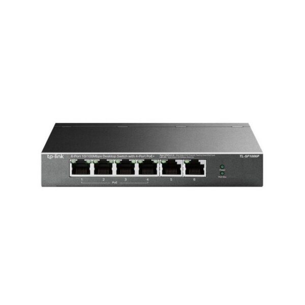 tp-link 6-Port 10/100Mbit/s-Desktop-Switch mit 4-Port PoE+ Netzwerk-Switch