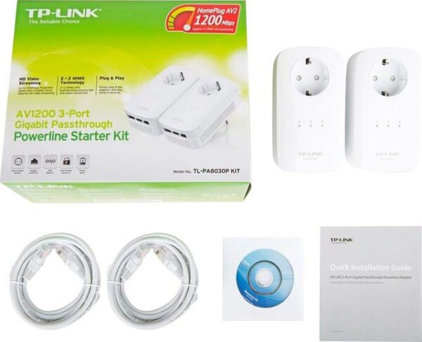 tp-link TL-PA8030P KIT AV1200 Powerline Starter Kit Netzwerk-Adapter