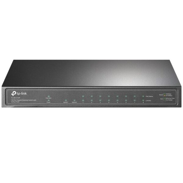 tp-link TL-SG1210P Netzwerk-Switch (10-Port-Gigabit-Desktop-Switch mit 8 PoE+ Ports