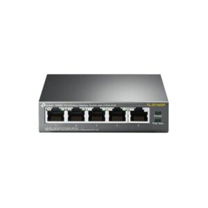 tp-link TL-SF1005P - 5-Port 10/100 Mbps Desktop-Switch mit 4x PoE-Ports Netzwerk-Switch