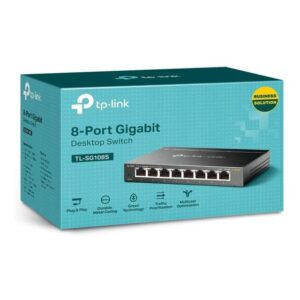 tp-link TL-SG108S 8-Port - Ethernet Switch - schwarz Netzwerk-Switch