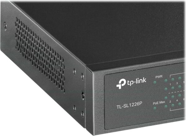 TP-Link TL-SL1226P - Switch - unmanaged - 24 x 10/100 (PoE+) + 2 x 10/100/1000 + 2 x Kombi-Gigabit-SFP - Desktop