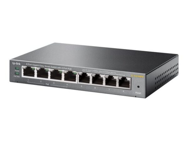 tp-link TP-LINK 8-Port Gigabit Easy Smart Switch with 4-Port PoE+ Netzwerk-Switch