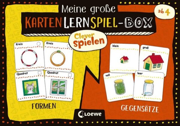 Loewe Lernspielzeug Clever spielen - Meine große KartenLernSpiel-Box - Formen/Gegensätze