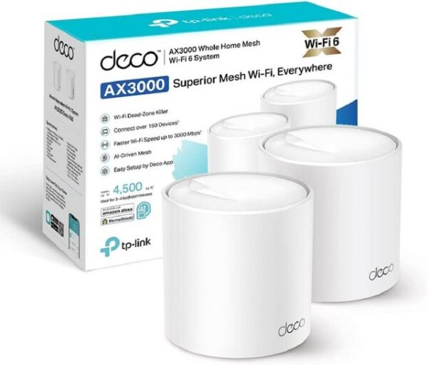 tp-link Deco X50 Mesh WLAN Set (2er Pack) Wi-Fi 6 AX3000 Dual Band Router WLAN-Router