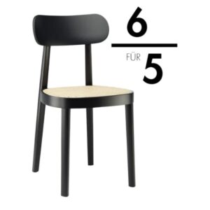 THONET 118 Holzstuhl | Rohrgeflecht-Sitz | Buche gebeizt schwarz4066962000072