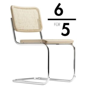 THONET S 32 V | Buche natur | Stahlrohr-Freischwinger | Gestell verchromt4066962001819