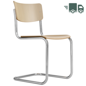 THONET S 43 | Buche natur | Stahlrohr-Freischwinger | Gestell verchromt4066962004865