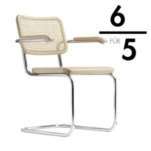 THONET S 64 V | Buche natur | Stahlrohr-Freischwinger mit Armlehnen | Gestell...4066962003301