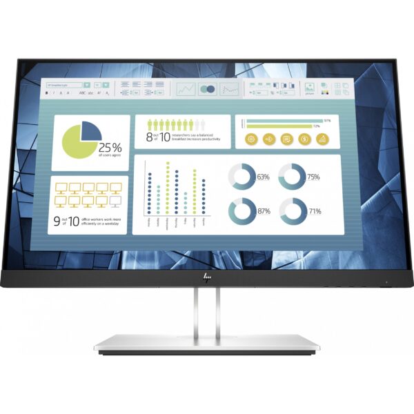 HP E-Series E22 G4, 54,6 cm (21.5 Zoll), 1920 x 1080 Pixel, Full HD, LCD, 5 ms, Schwarz, Silber