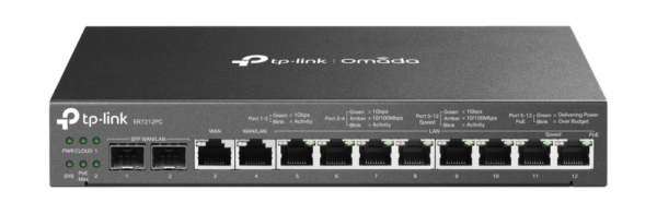 TP-LINK ER7212PC 3-in-1 Gigabit VPN Router 2x 1GE SFP WAN/LAN 1x 1GE WAN 1x 1GE WAN/LAN 8x 1GE RJ45 (ER7212PC)