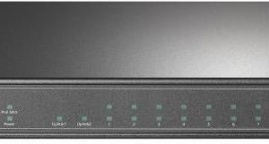 TP-Link TL-SG1210P - Switch - unmanaged - 8 x 10/100/1000 (PoE+) + 1 x 10/100/1000 (Uplink) + 1 x Gigabit SFP (Uplink) - Desktop - PoE+ (63 W)